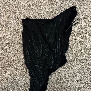 SHEIN Black Shimmer Bodysuit